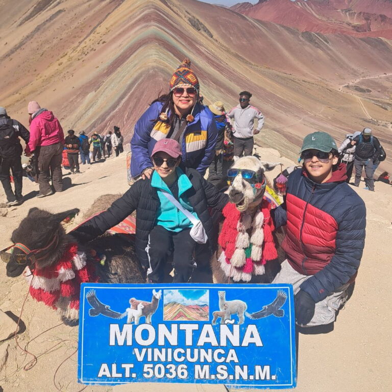 rainbow mountain by motor bike